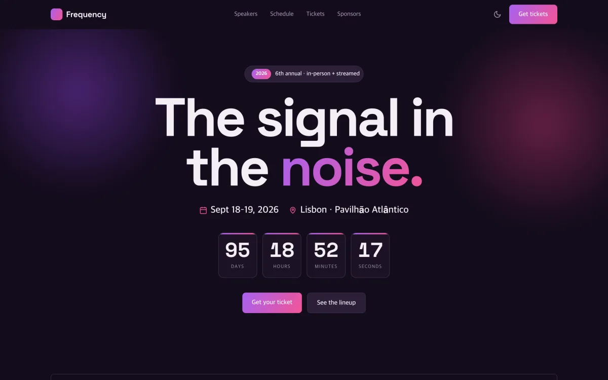 Frequency — conference and event design