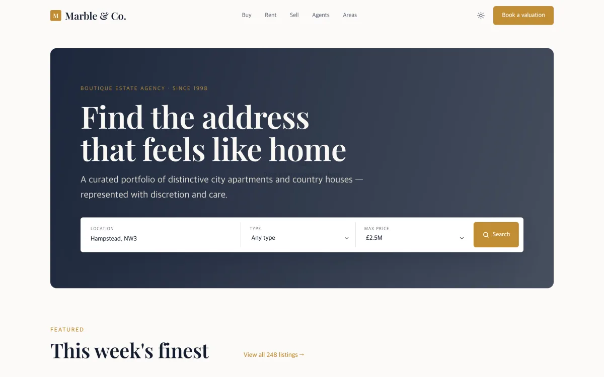 Marble & Co. — real estate design